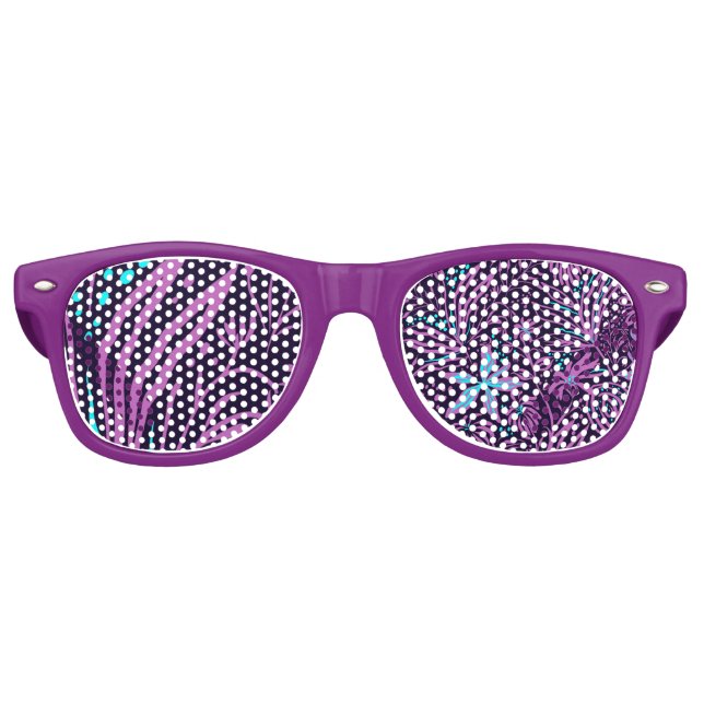 BLUME LILA PATTERN PARTYBRILLE (Vorderseite)