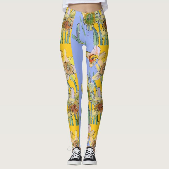Blume Lilac Floral Leggings (Vorderseite)