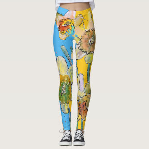 Blume Lilac Floral Leggings