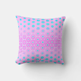 Blume Lilac, Sky Blue und Pink Kissen