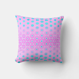 Blume Lilac, Sky Blue und Pink Kissen