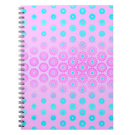 Blume Lilac, Sky Blue und Pink Notizblock