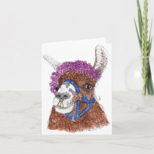 Blume Llama Karte
