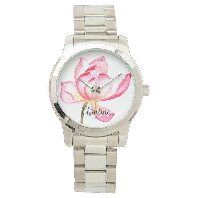 Blume Lotus Blume Armbanduhr (Vorderseite)