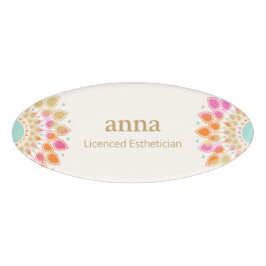 Blume Lotus farbenfroh und blumengeschmückt Wellne Namenschild