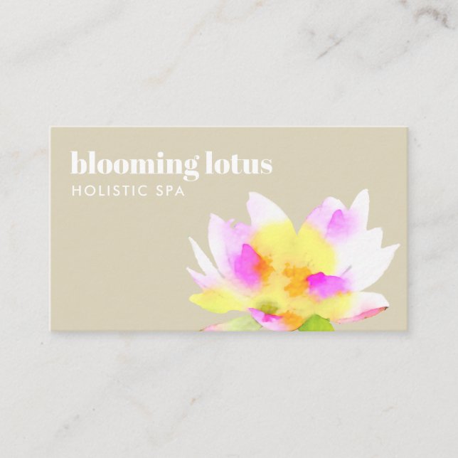 Blume Lotus Kunstrasenwasser Naturschönheit Visitenkarte (Vorderseite)