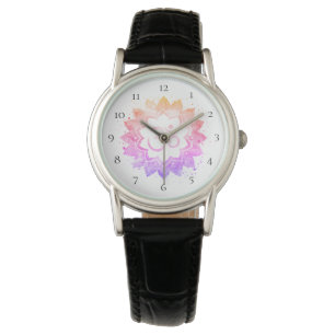 *~* Blume "Lotus Mandala" Armbanduhr