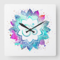 *~* Blume Lotus OM OM Symbol Wasserfarbe Mandala