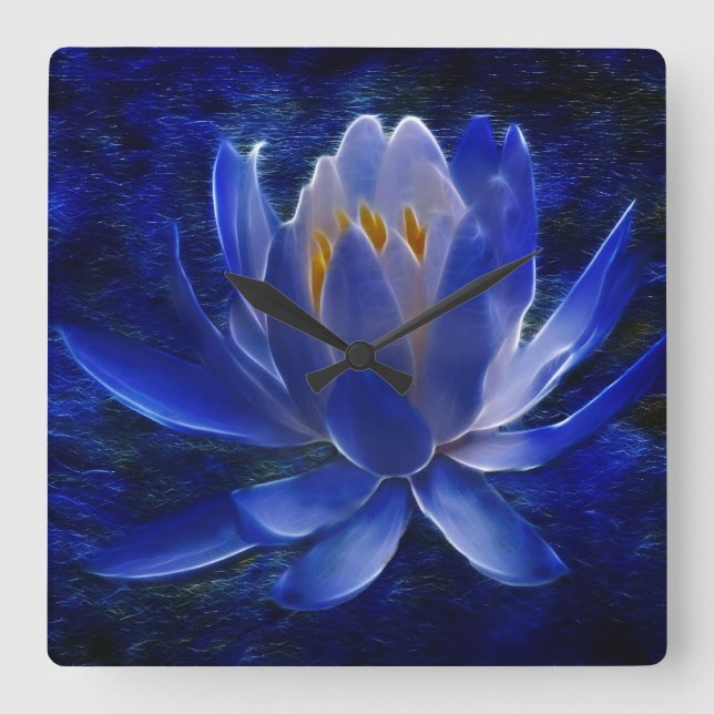 Blume Lotus und ihre Bedeutung Quadratische Wanduhr (Vorderseite)