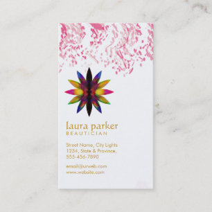 Blume Lotus Wasserfarbe Yoga Medizin Wellness-Cent Visitenkarte