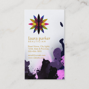 Blume Lotus Wasserfarbe Yoga Medizin Wellness-Cent Visitenkarte