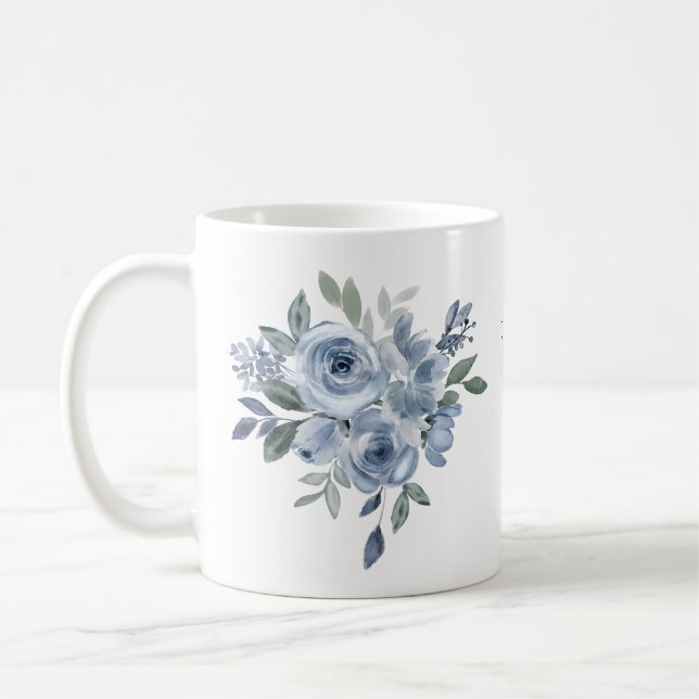 Blume Lover Blue Flowers Keramik Kaffeetasse (Links)