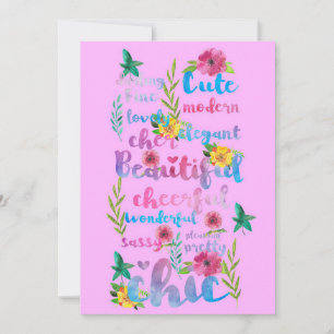 Blume Lover Blume Niedlich Moderne Beautiful Dankeskarte