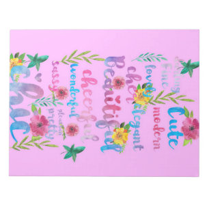 Blume Lover Blume Niedlich Moderne Beautiful Notizblock