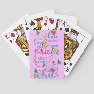 Blume Lover Blume Niedlich Moderne Beautiful Spielkarten