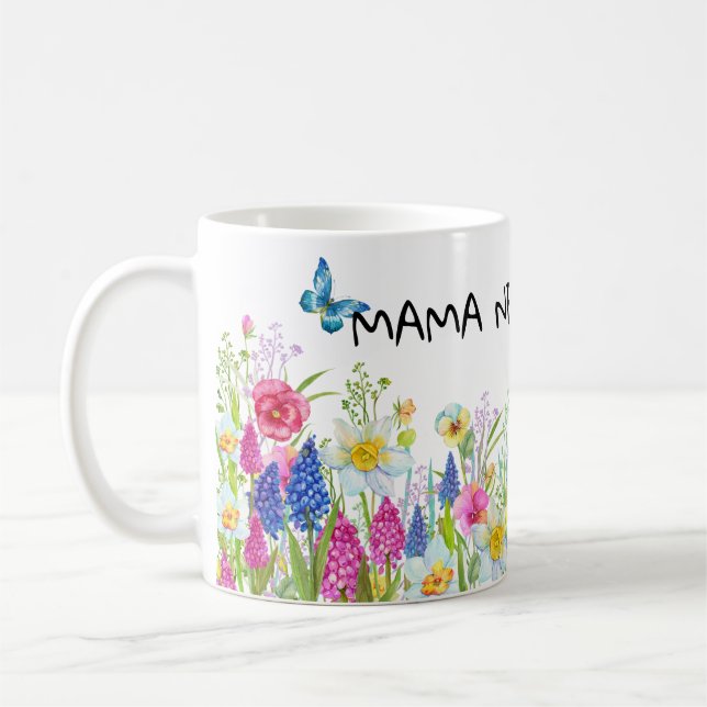 Blume Lover Coffee Drinker, Mama braucht Kaffee Kaffeetasse (Links)