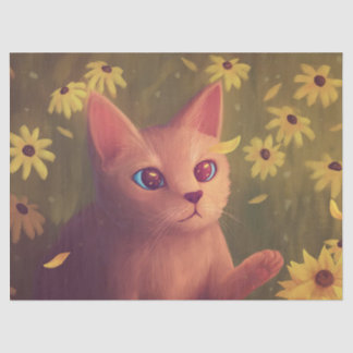 Blume Lover | Katzen und Blume Seidenpapier