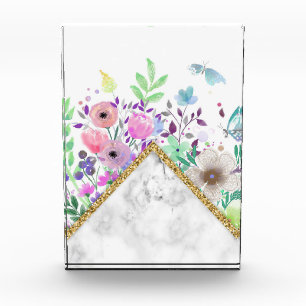 Blume Lover Minimale Gold-Blume Fotoblock