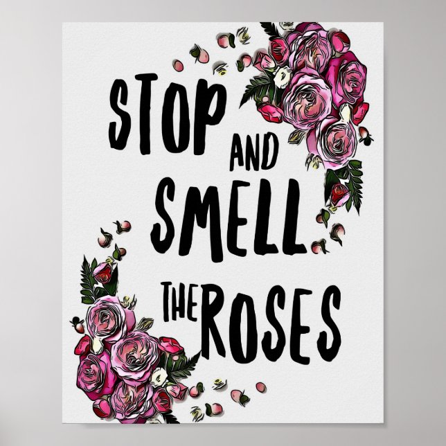 Blume Lover | Rose Blumengarten Poster (Vorne)