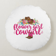 Blume Mädchen Cowgirl Kissenspiel mit Decken