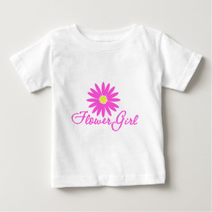 Blume Mädchen Daisy/Rosa Baby T-shirt