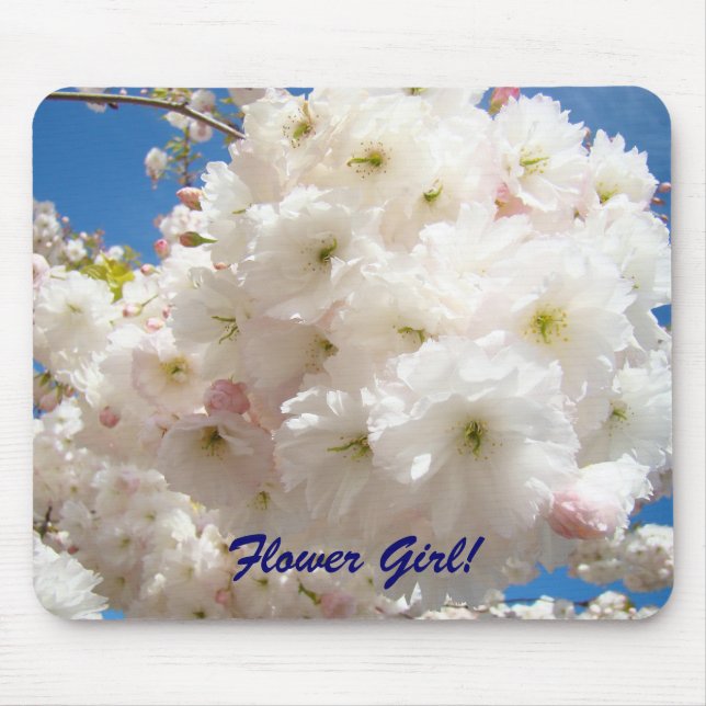 Blume Mädchen! Geschenke Rosa Blume Blüten Flora Mousepad (Vorne)
