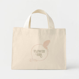 Blume Mädchen Jugendstil Rosa Schmetterling Mini Stoffbeutel