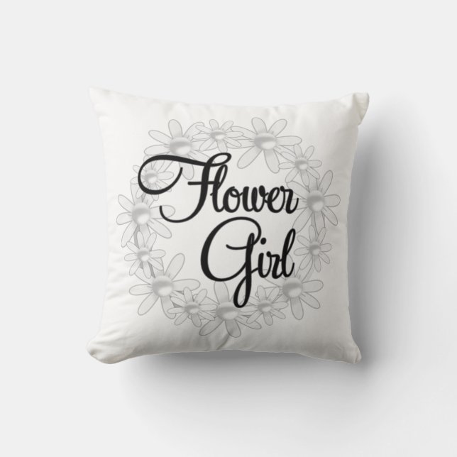 Blume MÄDCHEN. Polterabend-Geschenk MoJo Kissen (Vorderseite)