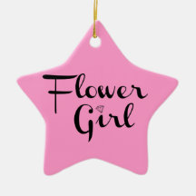 Blume Mädchen Retro-Script Schwarz auf Rosa