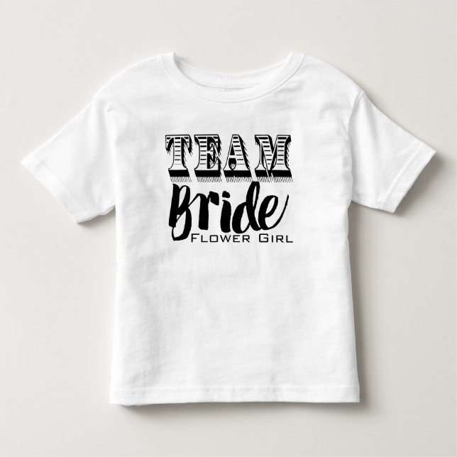Blume Mädchen Team Bride Hand Lettisch Kleinkind T-shirt (Vorderseite)