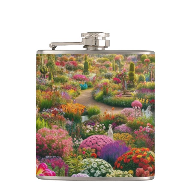 Blume Magic - ein Farbparadies Flachmann (Vorderseite)