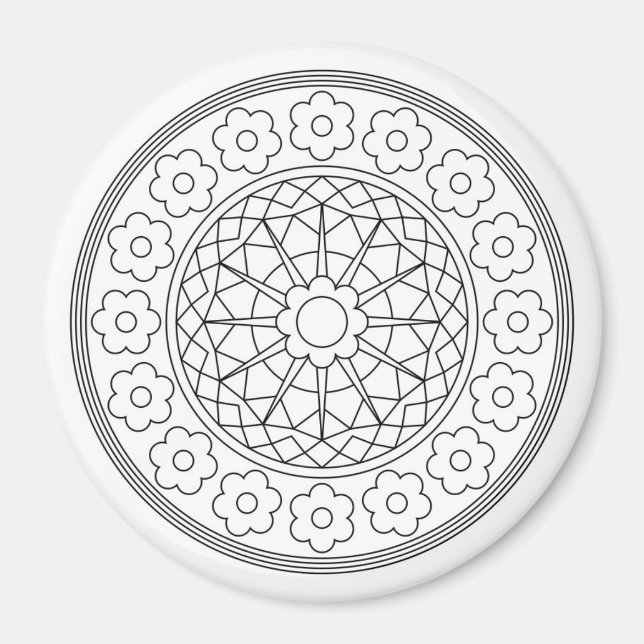 Blume-Magnet für Erwachsene Magnet (Vorne)