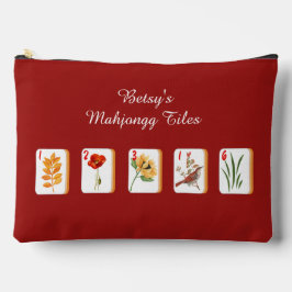 Blume Mahjong Tiles Zubehörtasche