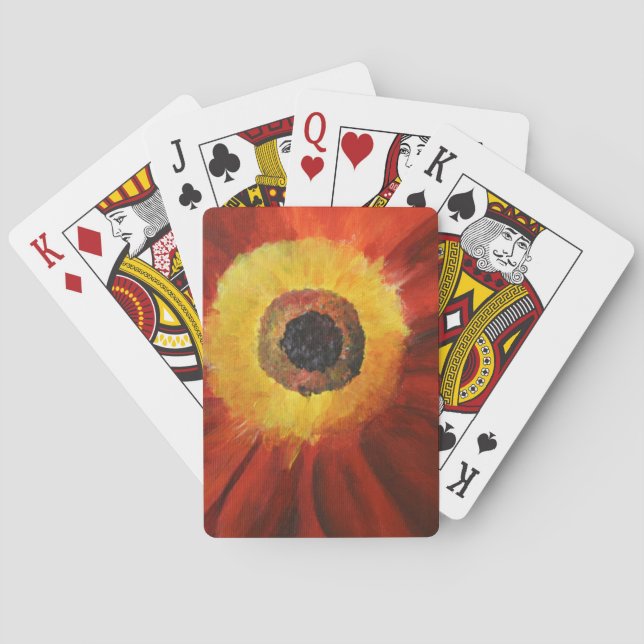 Blume Malen klassischer Spielkarten (Rückseite)
