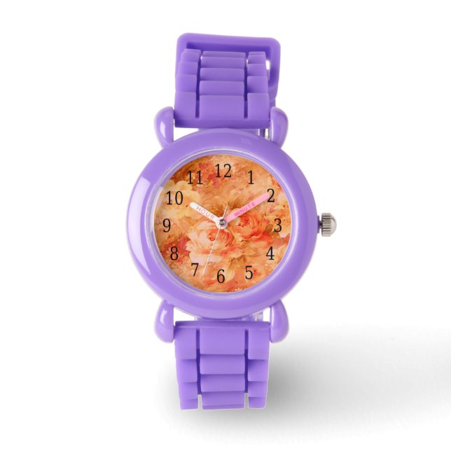 Blume-Maluhr Armbanduhr (Vorderseite)