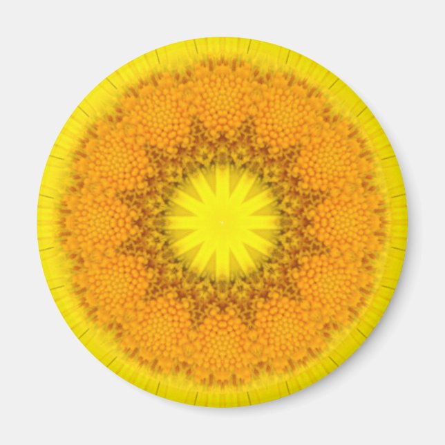 Blume Mandala 02 Magnet (Vorne)
