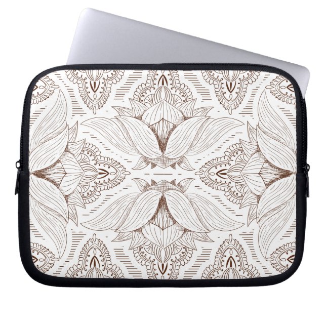 Blume Mandala 1 Laptopschutzhülle (Vorderseite)