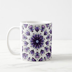 Blume Mandala Abstrakt Kaleidoskopisches Muster Kaffeetasse