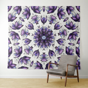 Blume Mandala Abstrakt Kaleidoskopisches Muster Wandteppich
