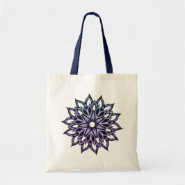 Blume Mandala Blue Violet Floral Art Tragetasche