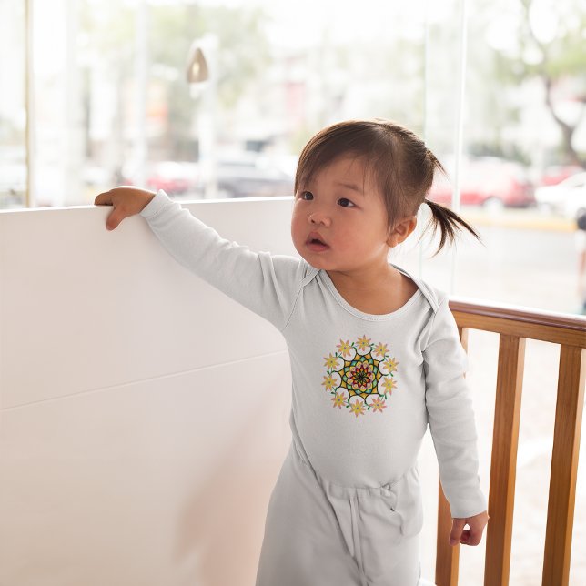 BLUME MANDALA DESIGN BABY T - SHIRT (Von Creator hochgeladen)