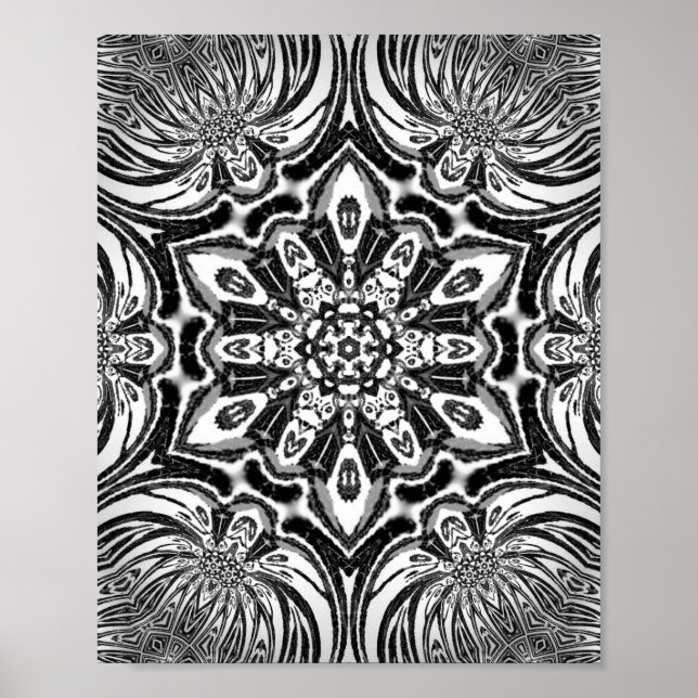 Blume Mandala Design Poster (Vorne)