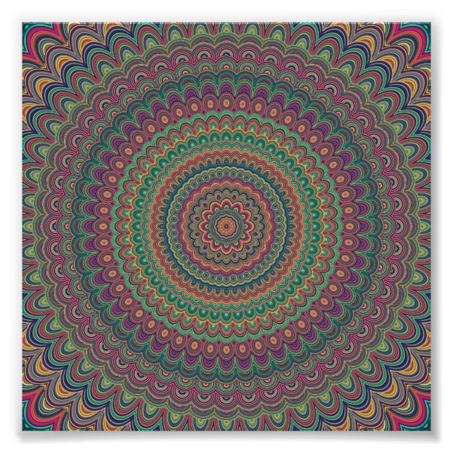 Blume Mandala Fotodruck (Vorne)