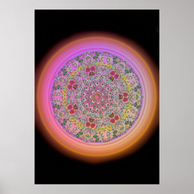Blume Mandala - Größensortisierendes Poster (Vorne)