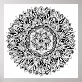 Blume mandala heilige Geometrie Samen des Lebens Poster