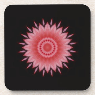 Blume Mandala in Rosa Getränkeuntersetzer