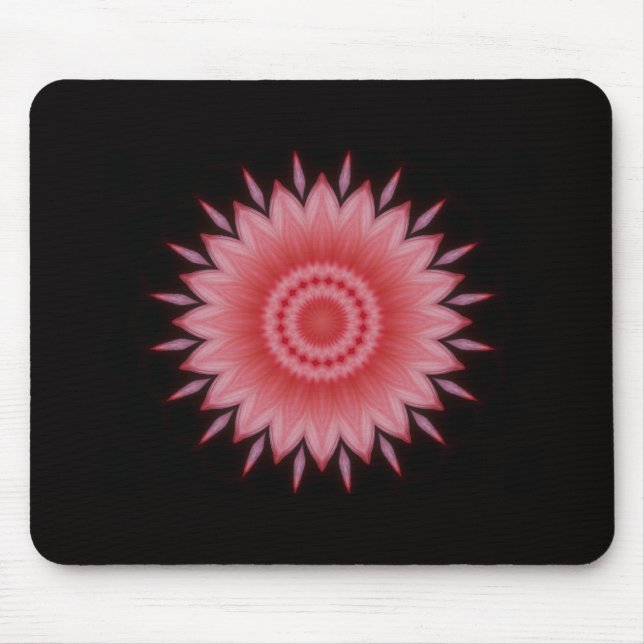 Blume Mandala in Rosa Mousepad (Vorne)
