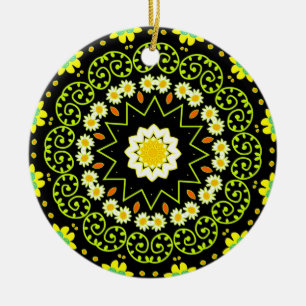 Blume Mandala Keramikornament