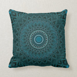 Blume mandala persisch graviert gealterter rustika kissen
