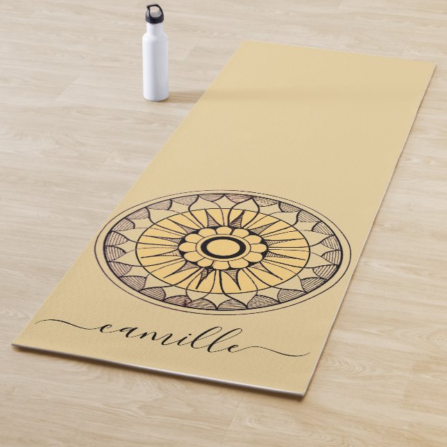 Blume Mandala Personalisiert Yoga Mat Yogamatte (Beispiel)